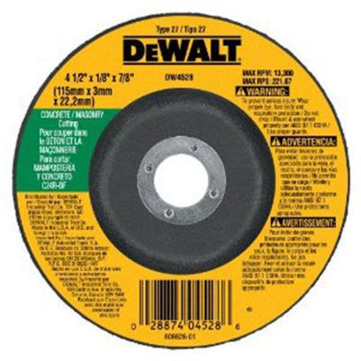 4-1/2"x1/8"x7/8" Masonry Cutti