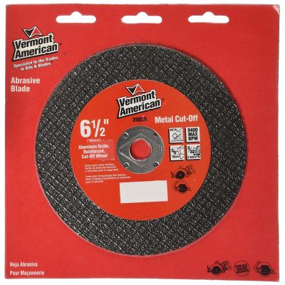 Vermont American 6-1/2" Abrasive Wheel for Cutting Metal (Type 1A or ISO 41)