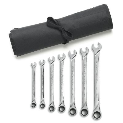 7 Pc. XL Ratcheting Combination Wrench Set, SAE - Wrench Roll