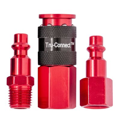 1/4" Red Coupler Kit 3pc