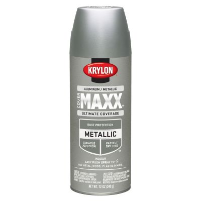Krylon Covermaxx Paint+Primer; Aluminum; 12 oz. Aerosol