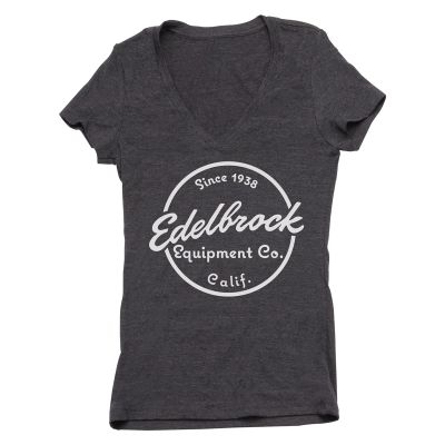 Edelbrock Since 1938 Deep V-Neck Womens T-Shirt, XXL