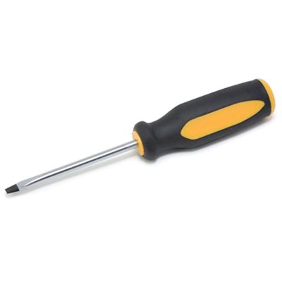 Slotted Screwdriver, 1/4" x 4" Blade, Magnetic Tip, Chrome Vanadium Shaft, Ergonomic Handle