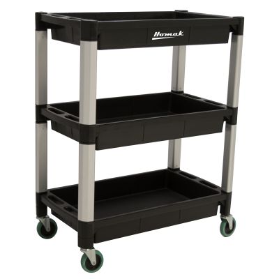 Homak Mfg. Utility Cart 30 in. x 16 in. 3-Shelf Plastic