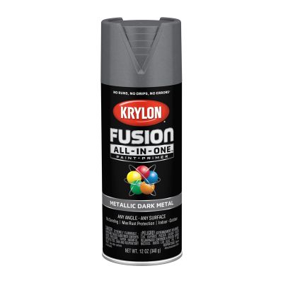 Krylon Fusion All-In-One Paint + Primer, Metallic Dark Metal
