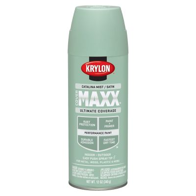 Krylon Covermaxx Paint+Primer; Satin Catalina Mist; 12 oz. Aerosol