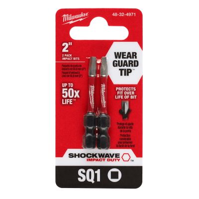 SHOCKWAVE Impact Duty? 2" SQ1 Bit 2PK
