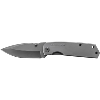 Schrade Mini Frame Lock Folding Knife Drop Point Blade Steel Blade Handle