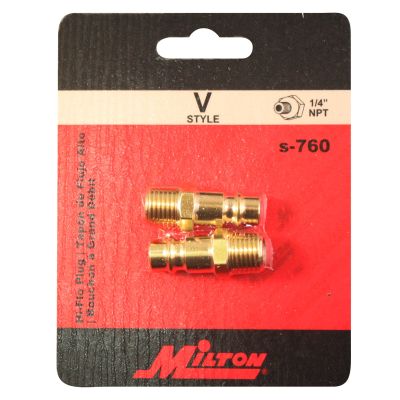 HI-Flo V-Style 1/4" MNPT Brass Plug 2/cd