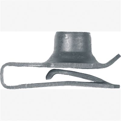 Extruded U-nuts, Size: 3/8"-16, Center to Edge: 3/4", Range: .035-.205, Finish: Black Phos, Qty: 1