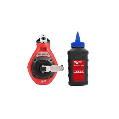 MLW48-22-3992 image(0) - 100 Ft. Aluminum Precision Line Chalk Reel Kit with Blue Chalk
