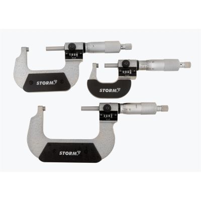 3 Piece Metric Micrometer Set