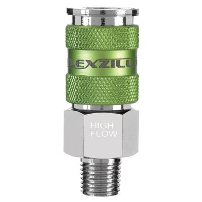 Flexzilla Pro High Flow Coupler, 1/4" MNPT, 1/4" Body