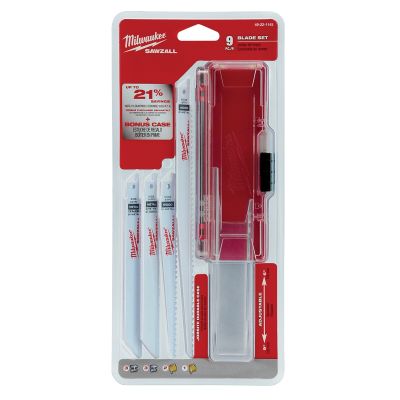 Milwaukee 9-Piece General Purpose SAWZALL Blade Set