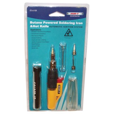 Multi-Function Butane Heat Tool Kit, Hot Knife or Soldering Iron, with Tips and Wrench