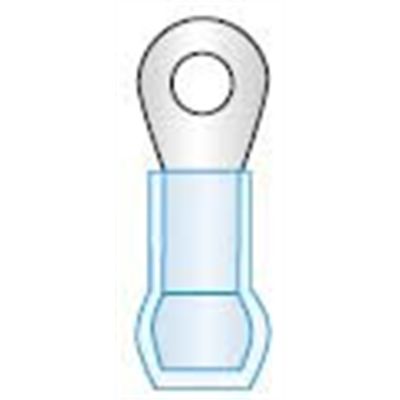 3/8" Ring Terminal Blue Nylon (16-14) (100/Bag)