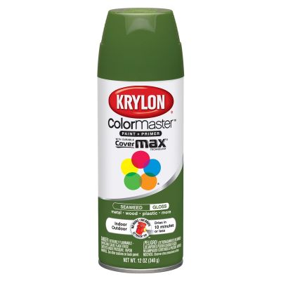 Krylon Colormaster Paint; Gloss Seaweed; 12 oz. Aerosol