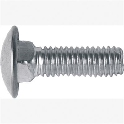 Stainless Steel Bumper Bolt, Round Head, Size: 3/8"-16 x 1", Head: 7/8", Qty: 100