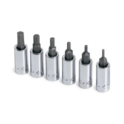 SKT19732 image(0) - SOCKET HEX BIT SET 1/4IN. DRIVE 6PC 2MM TO 6MM