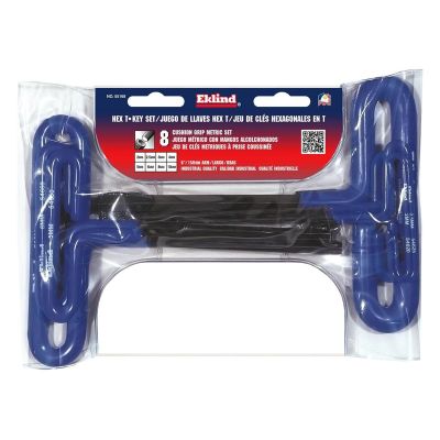EKL55168 image(0) - HEX KEY SET 8 PC T-HANDLE 6IN. METRIC 2-10MM CUSH