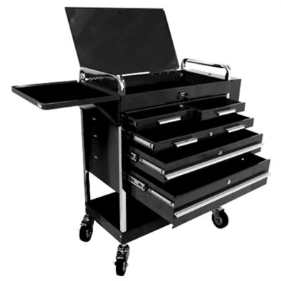 SUN8045BK image(0) - HD 5-Drawer Service Cart, Black