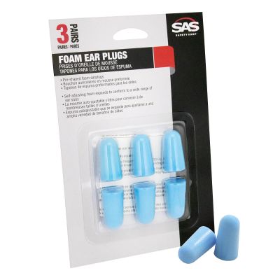 SAS6104 image(0) - 3-pr of Foam Ear Plug Blister pks