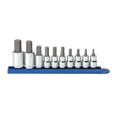 KDT80578 image(0) - 10PC 3/8" & 1/2" DRIVE METRIC HEX BIT SOCKET SET