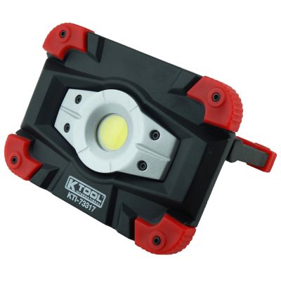 K-Tool International (KTI73317) 10W 1000 Lumens Heavy Duty Rechargeable Floodlight - Adjustable Light - Magnetic Light - Aluminum Die Cast Body