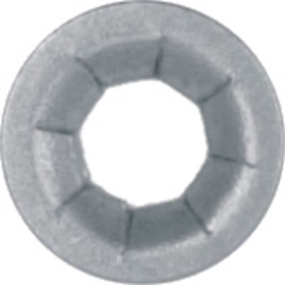 Push On Type Retainer Zinc Finish, Screw size: 1/4" stud, 1/2" flange O.D., Quantity: 100