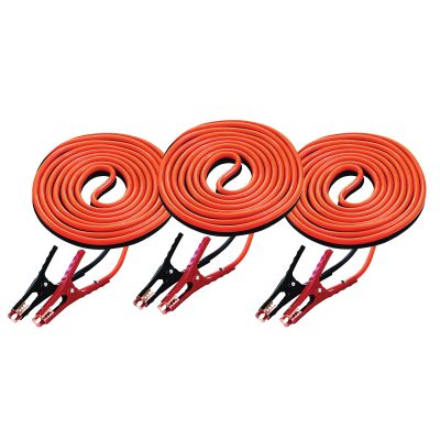 3-pk of 16' Medium Duty 6-Gauge Cables with 400 Amp Clamps