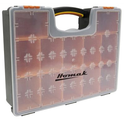 Homak Mfg. Plastic Organizer 12 Removable Bins