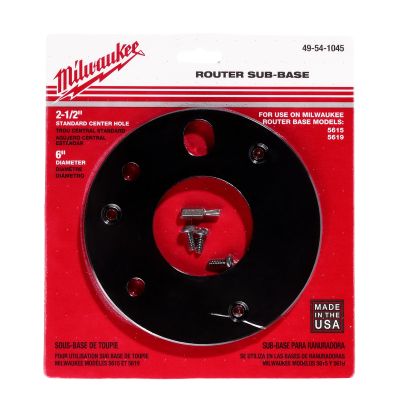6" Diameter, 2-1/2" Center Hole Sub-Base