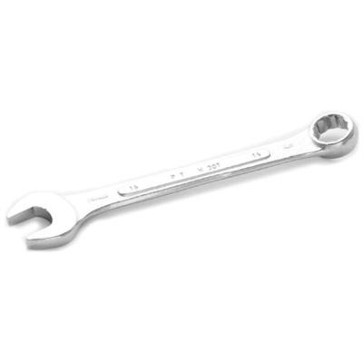 Chrome Combination Wrench, 16mm, with 12 Point Box End, Raised Panel, 8-1/8" Long