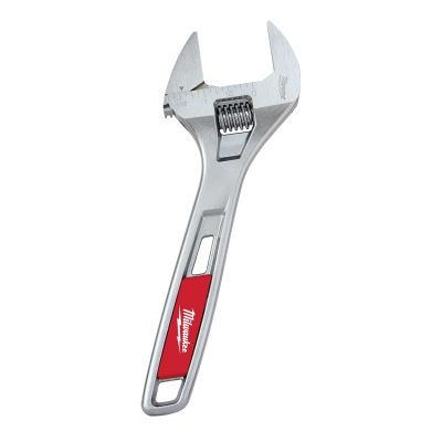 Milwaukee 8 in. Wide Jaw Chrome Plated Adjustable Wrench