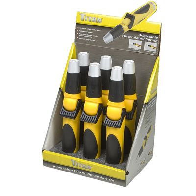 Titan 6-Piece Adjustable Water Spray Nozzle Counter Display