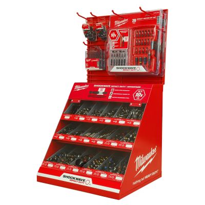 Milwaukee Shockwave Cabinet Drill & Drive Merchandiser