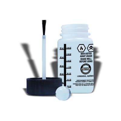 Pro-Tek Brush In Cap Plastic Bottles with Mixing Ball Inside for Touch-Up Paint Applicator (Box of 100)