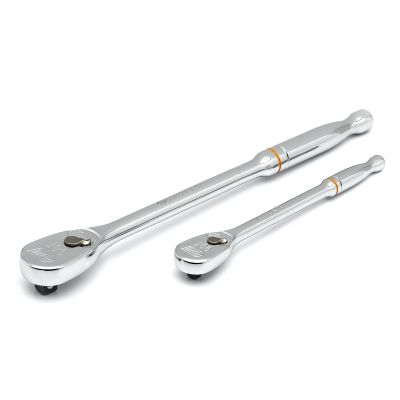 2 Piece 1/4", 3/8" Drive 90 Tooth Long Handle Ratchet Set