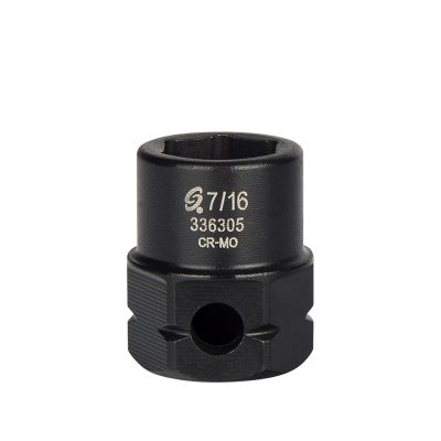 Sunex Tools 3/8 in. Drive 6-Point Low Profile Impact Socket w/ Hex Shank, 7/16 in.