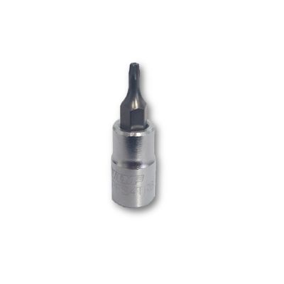 VIM Tools TR8 Tamper Proof Torx Bit, Satin 1/4 Sqaure Drive holder
