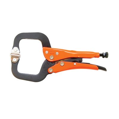 Grip-On 6" Epoxy Coated C-Clamp With Swivel Tips