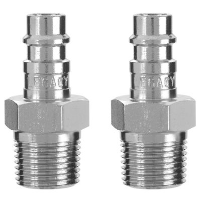 Flexzilla Pro High Flow Plug, 3/8" MNPT, 1/4" Body, 2-Pack