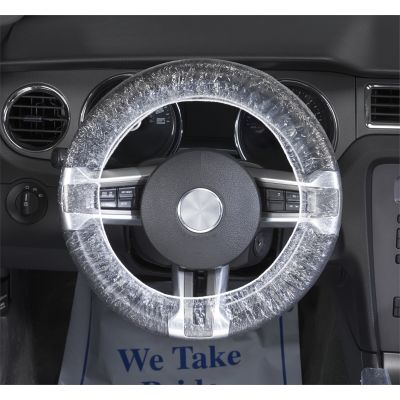 Steering Wheel Covers, 24" Clear Plastic (500 pk.)