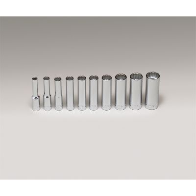 1/4"Dr 6Pt Dp  Skt Set 10Pc
