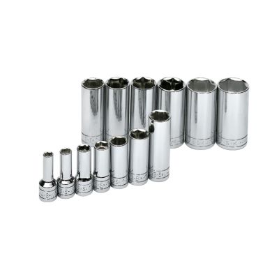 13 Piece 3/8" Drive 6 Point SAE Deep Socket Set