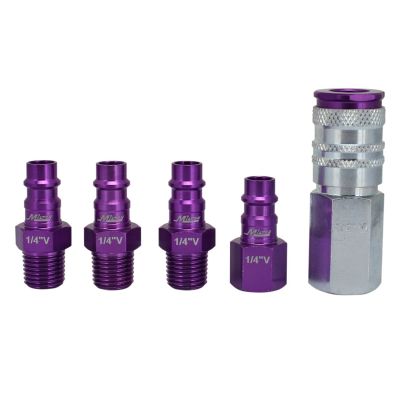 Milton S-213 1/4" NPT A Style Coupler and Plug Kit - 5 Piece