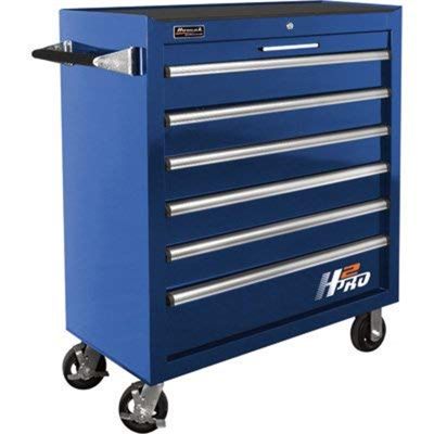 Homak Mfg. H2PRO Series 36 in. 6-Drawer Roller Cabinet, Blue
