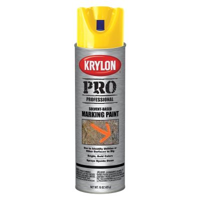Krylon Marking Paints; Solvent Based; APWA Safe Yellow; 15 oz. Aerosol