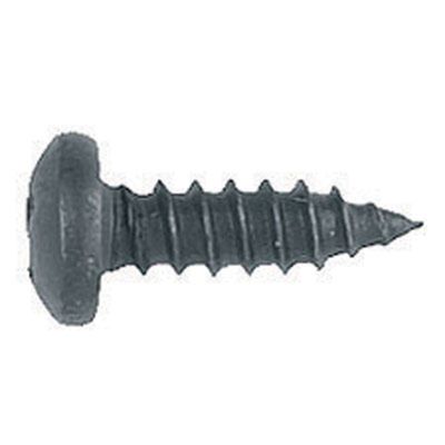 Phillips Oval Pan Head Sheet Metal Screws Size: 8 x 1", Finish: Black, Qty: 100