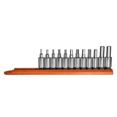 12 Piece SAE/MM Tamper Hex Socket Bit Set